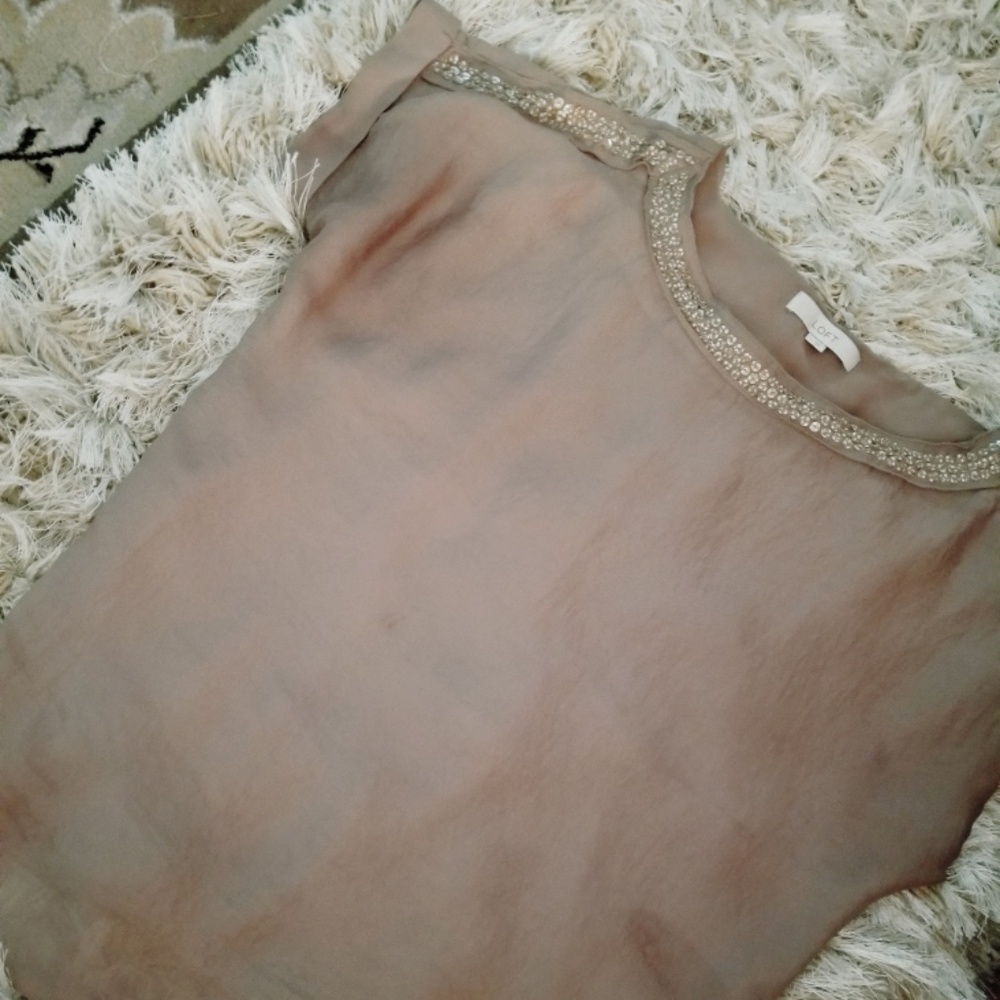 LOFT beige blouse